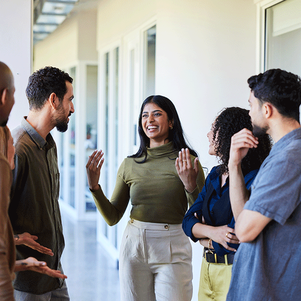 Group of employees at work