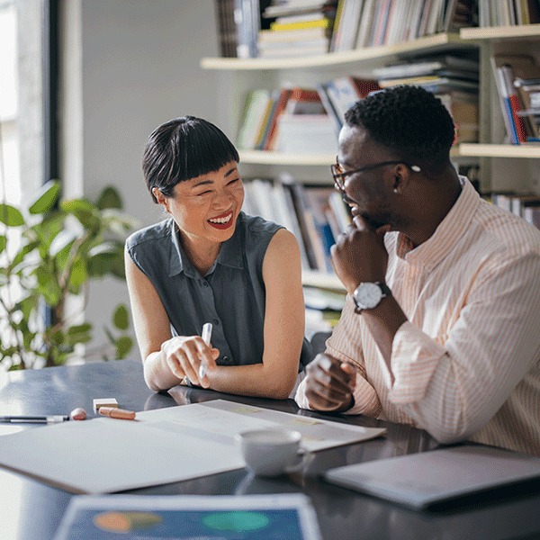 Annual review and feedback being conducted